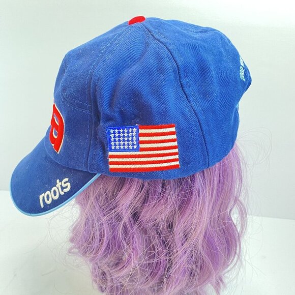 2002 U.S. Olympic Team Roots Official Outfitter USA Baseball Cap Blue/Red - Picture 5 of 11